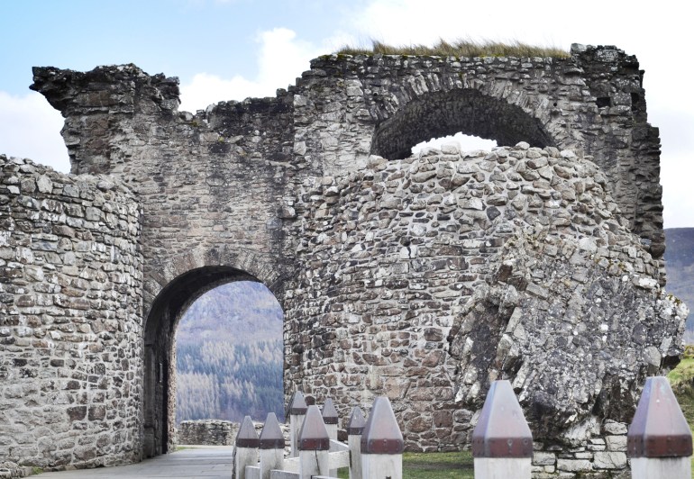Entryway that was blown to smithereens by the last lords to rule it - Castle Urquhart