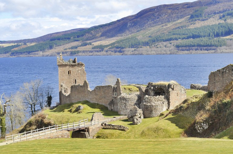 Castle Urquhart on the banks of Loch Ness
