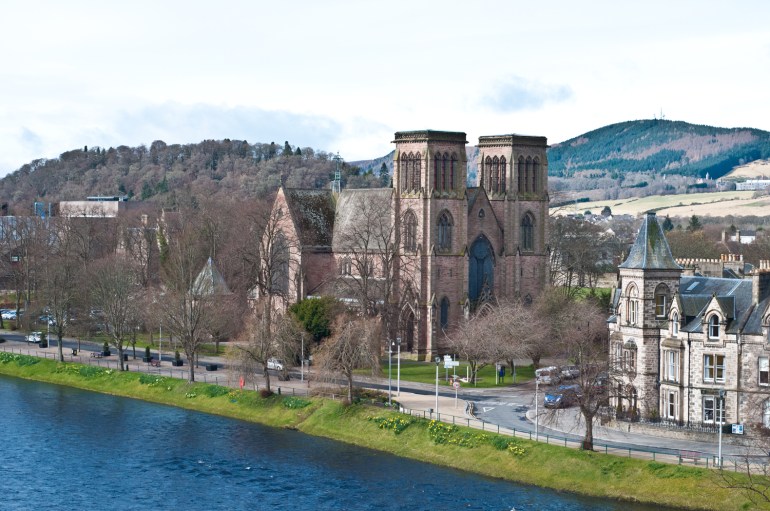 A lovely church on the banks of River Ness.