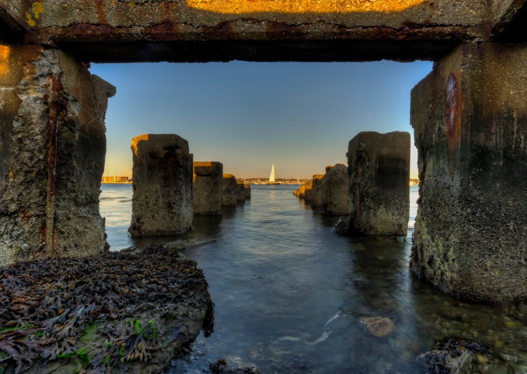 Waiting for sunset - Fort Adams - taken by my DH
