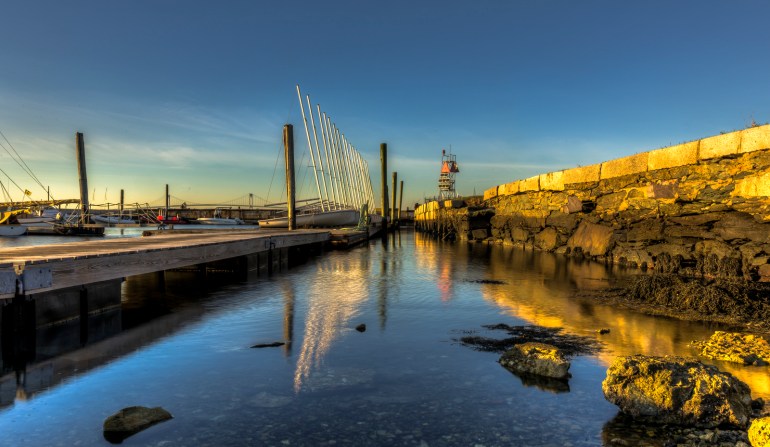 Waiting for sunset - Fort Adams - taken by my DH