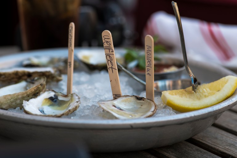 Mmmmmmm... local oysters - taken by my DH