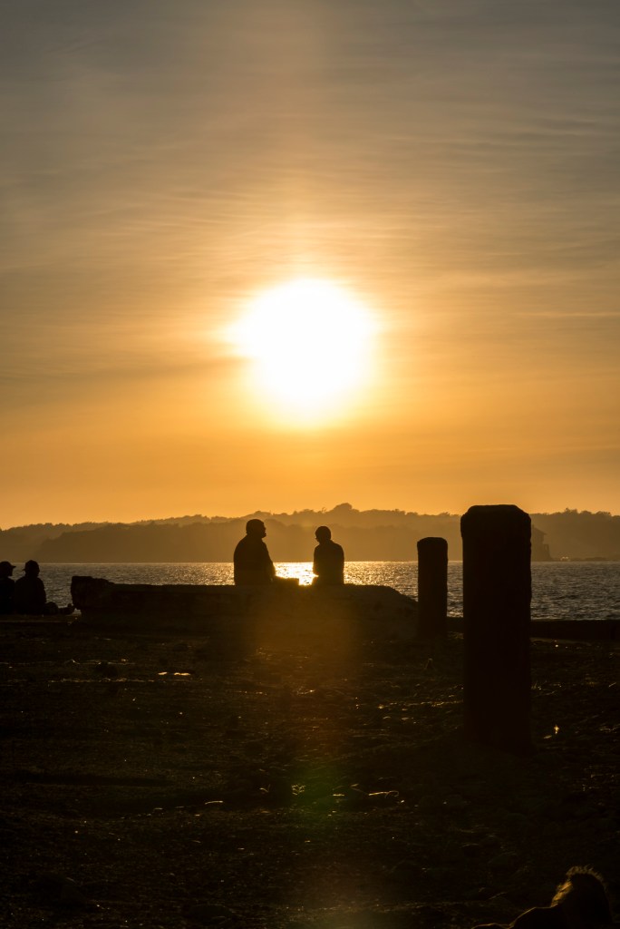 A romantic sunset picnic overlooking the bay - taken by my DH