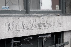 Old advertising near the old port